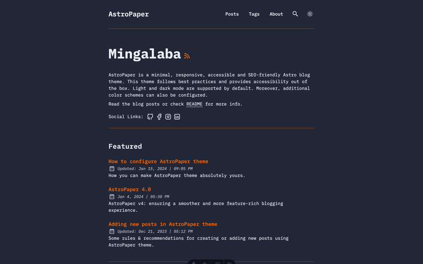 Blog Starter Template